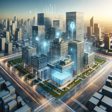 An image of a city with computerized sections. It is revolutionizing real estate marketing: harnessing AI for investors.